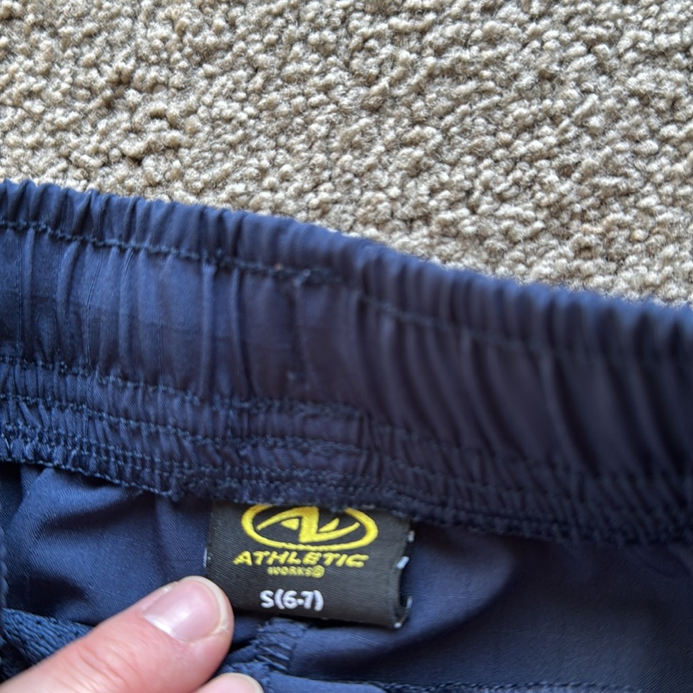 Athletic Works Navy Blue & Khaki Kids Shorts Set - Picture 3 of 7